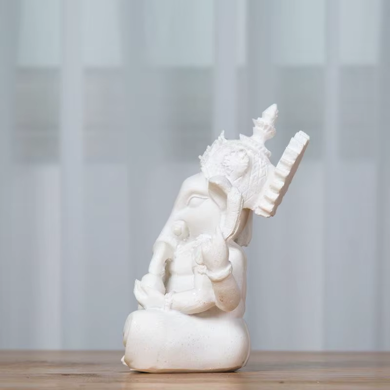 Buda Ganesha Estatua elefante arenisca - Escultura hecha a mano - imagen 4