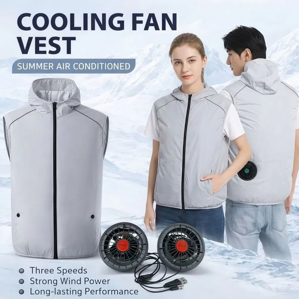 Gilet refrigerante eléctrico para pesca con ventilación regulable USB - imagen 3