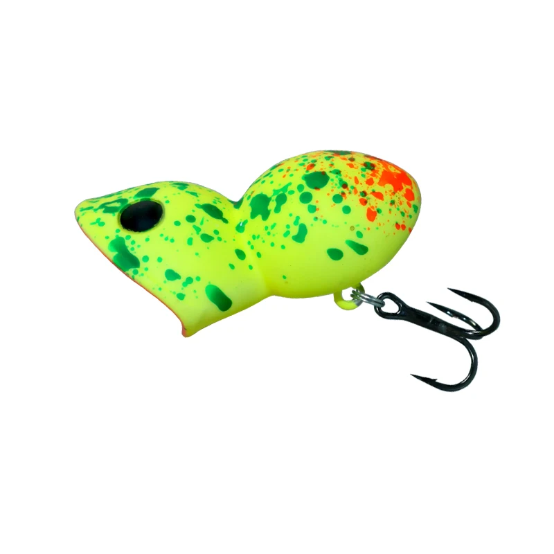 Popper flotante Mini Rana para lubina, crankbait de superficie