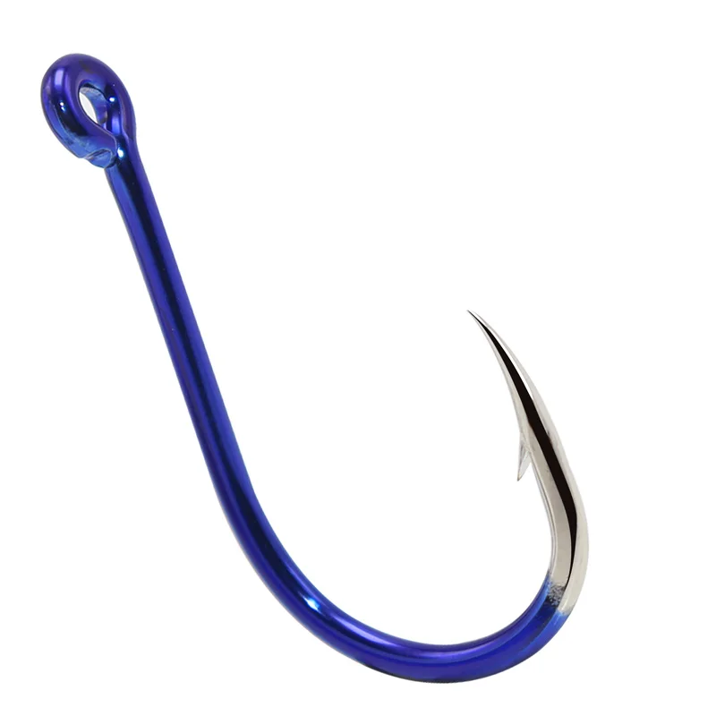 ZYZHE Anzuelos de pesca azules – Acero carbono agua salada y dulce - imagen 5