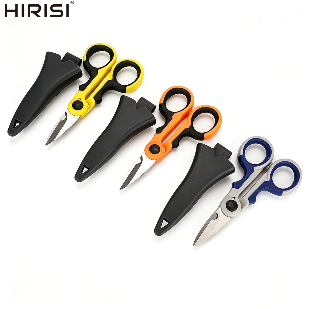 Tijeras de Pesca Hirisi JD02 con funda y hoja dentada inox para PE - imagen 3
