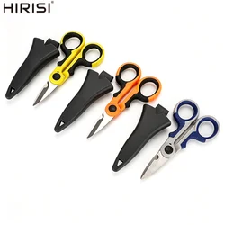 Tijeras de Pesca Hirisi JD02 con funda y hoja dentada inox para PE