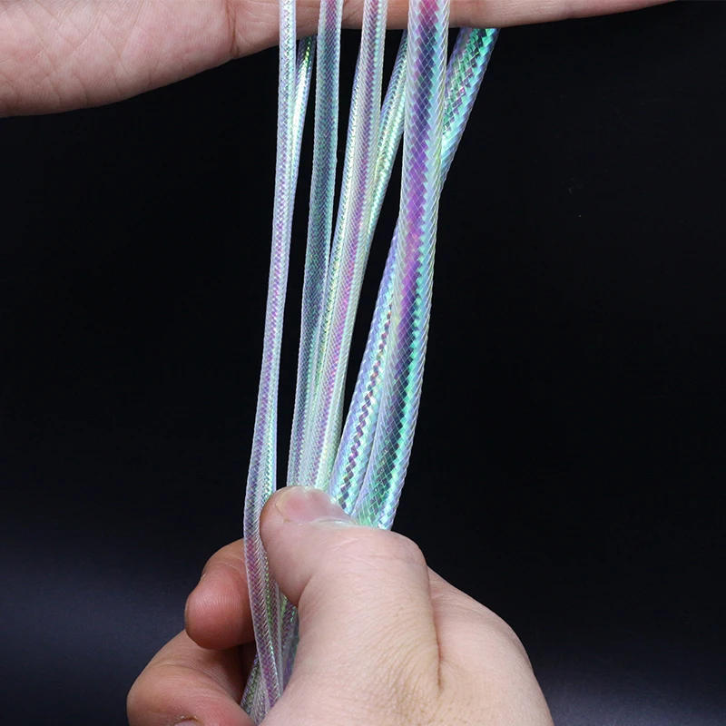 Tubo Mylar trenzado nacarado para atar moscas imitación pez redondo - imagen 5
