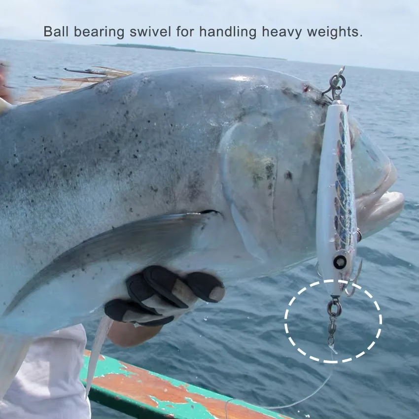 Ackibbik giratorios de pesca con rodamientos para agua salada - imagen 5