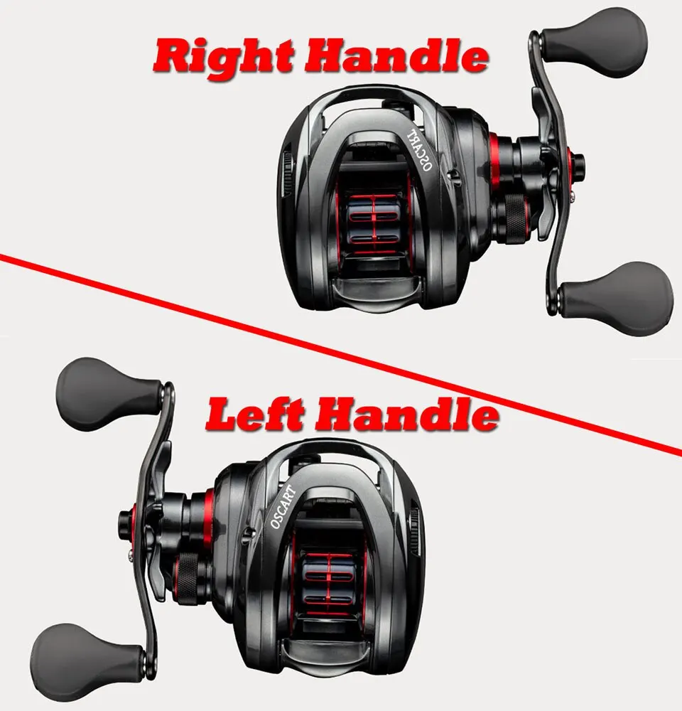 Carrete Baitcaster Agua Salada 7.1:1 con 9 Rodamientos Spool Repuesto - imagen 4