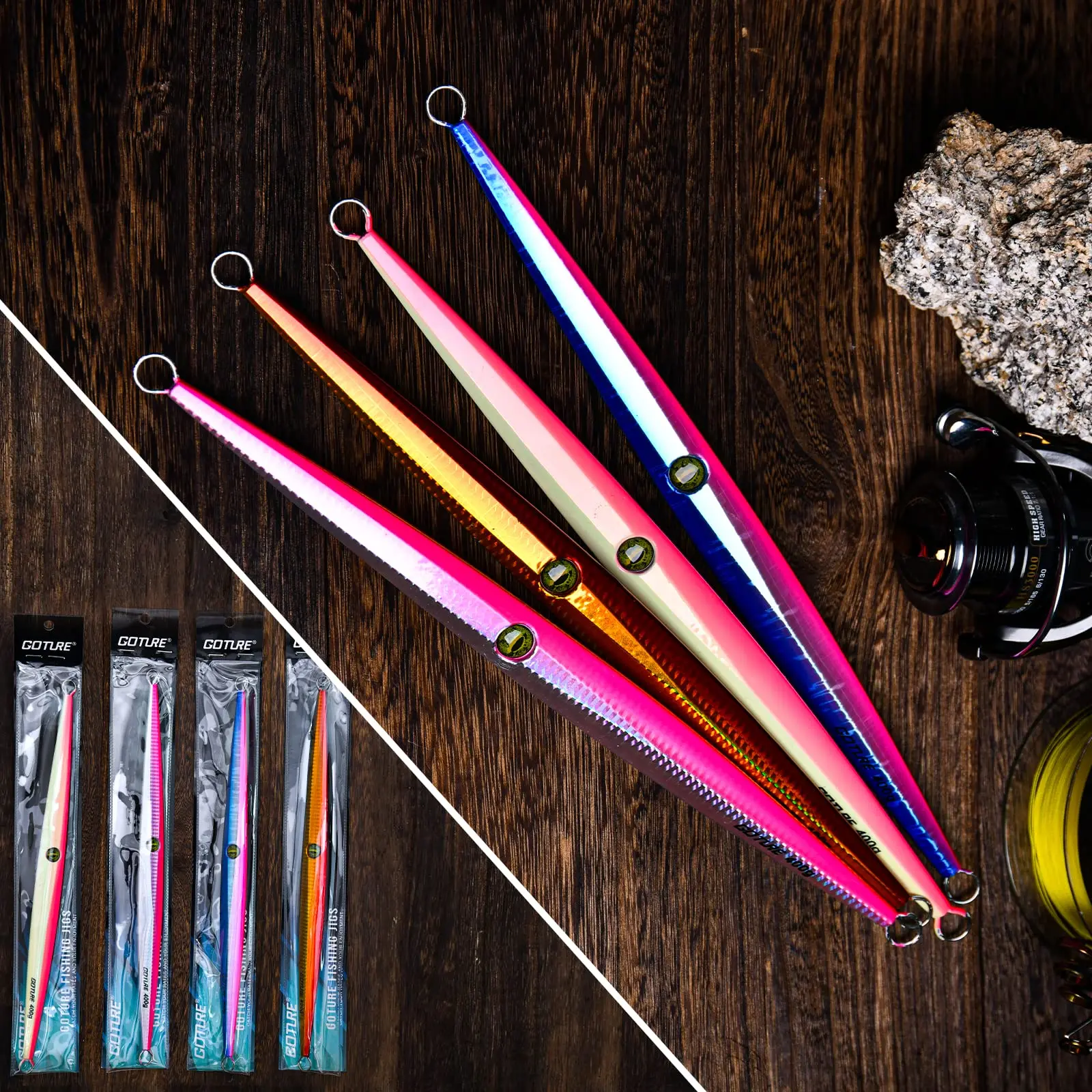 Goture Jig metálico de hundimiento rápido – lápiz para atún - imagen 5