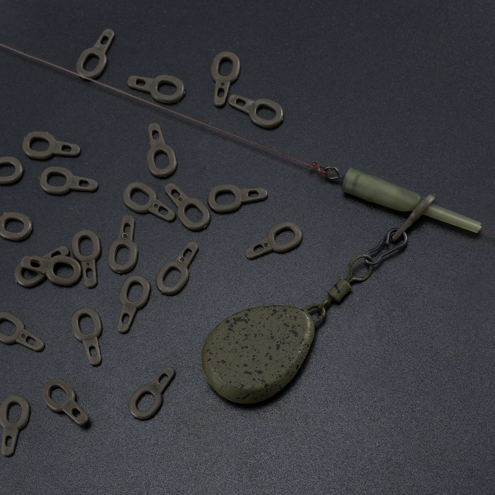 Anillos de aparejo para carpa con clips deslizantes y plomo helicóptero - imagen 5