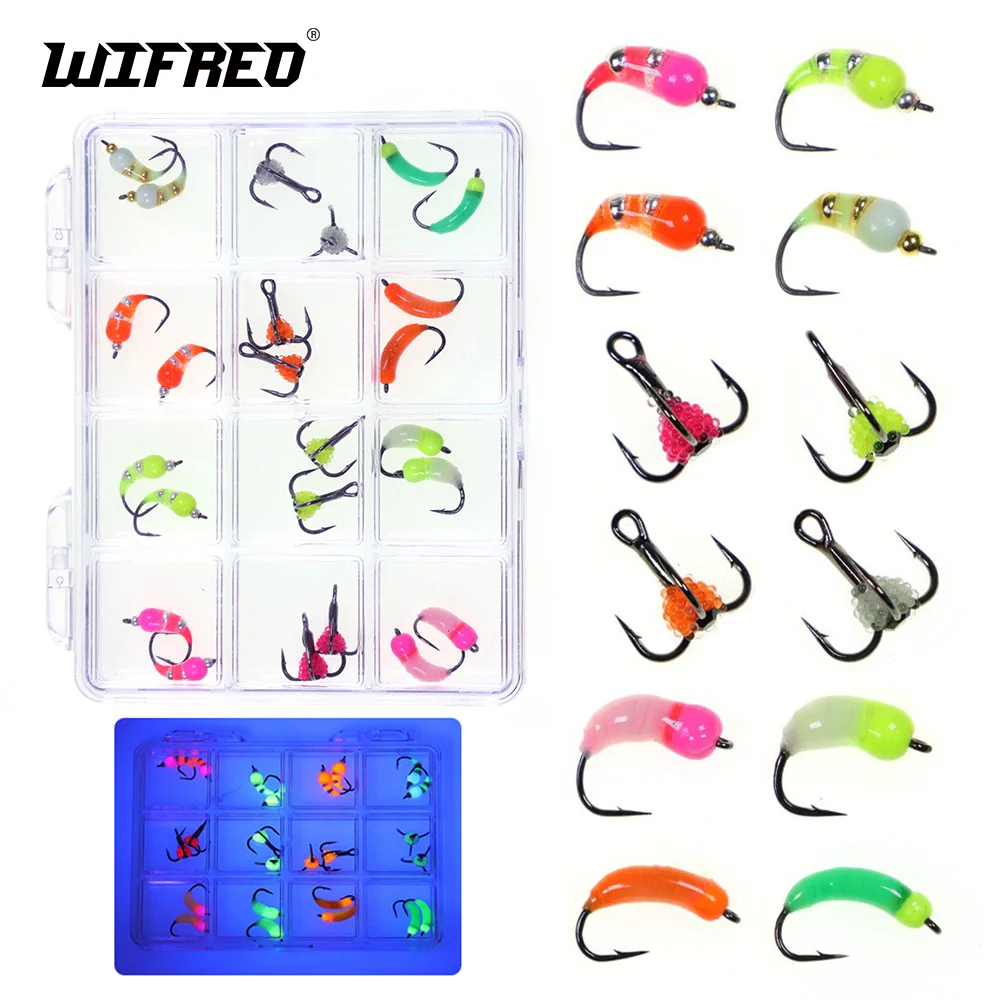 Wifreo Kit Ninfa para pesca en hielo — cabezas latón epoxi UV Invierno - imagen 4