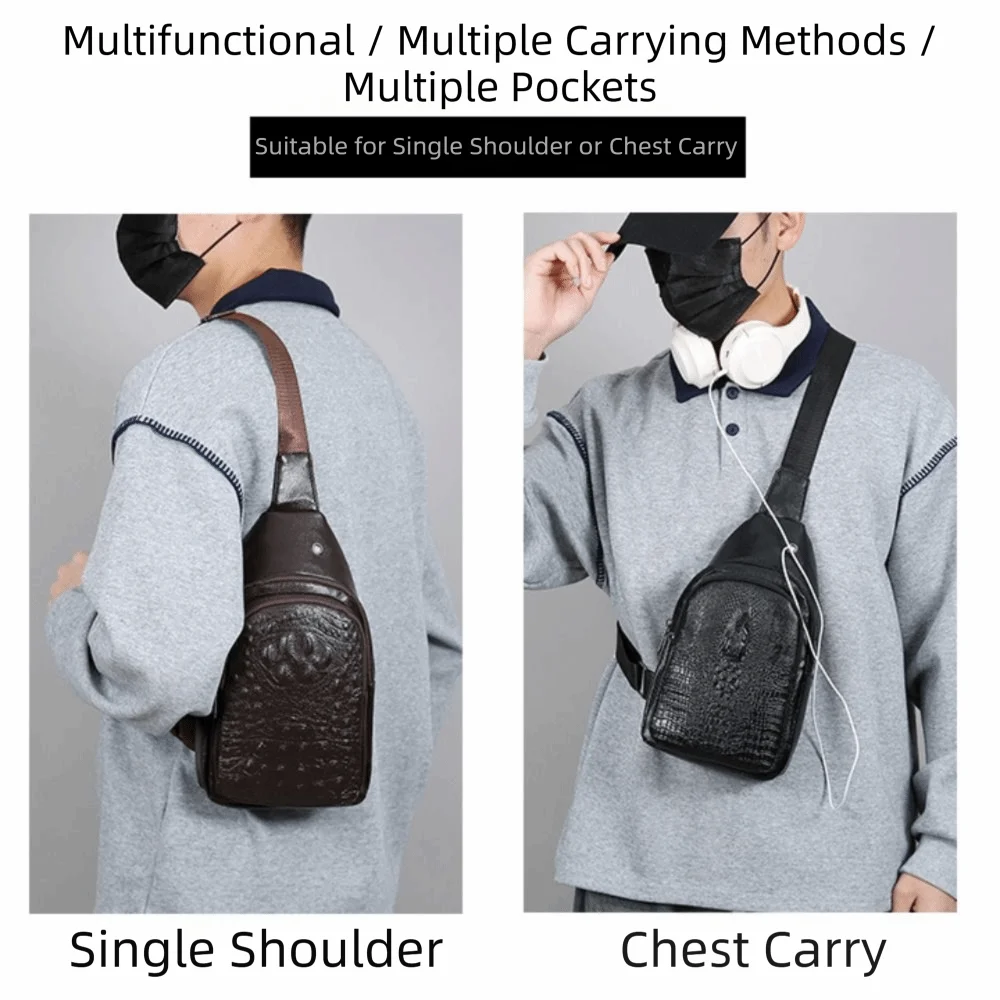 Bolso cruzado impermeable de cuero PU para viaje y negocios - imagen 3