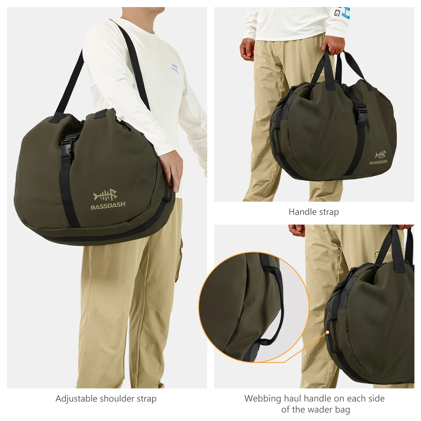 Bassdash FP08 Bolsa plegable para waders – Cambiador y botas - imagen 2