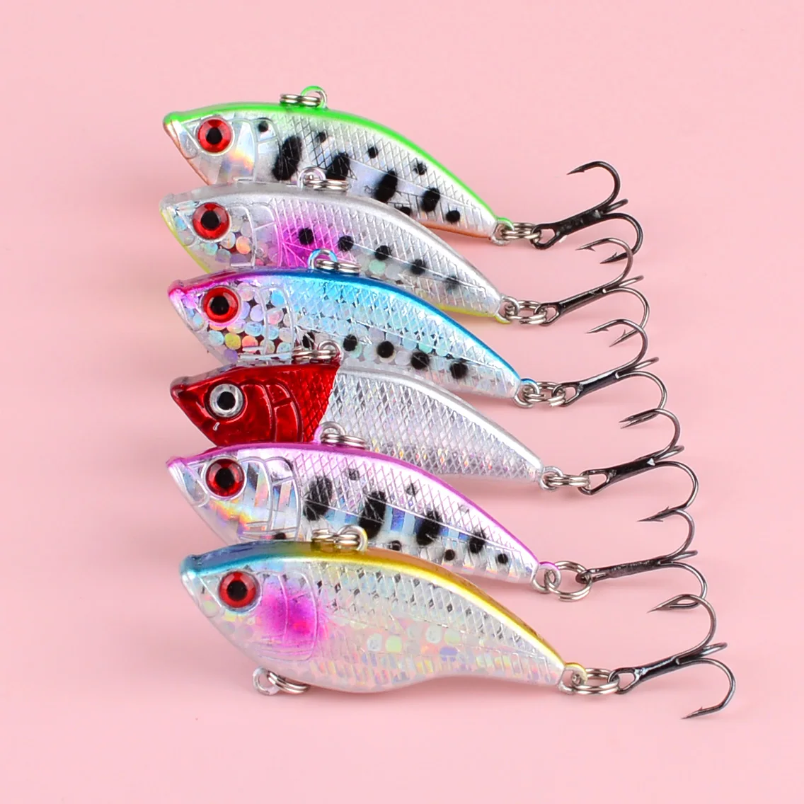 Señuelo vibratorio Swimbait con ojos 3D de plástico duro - imagen 5
