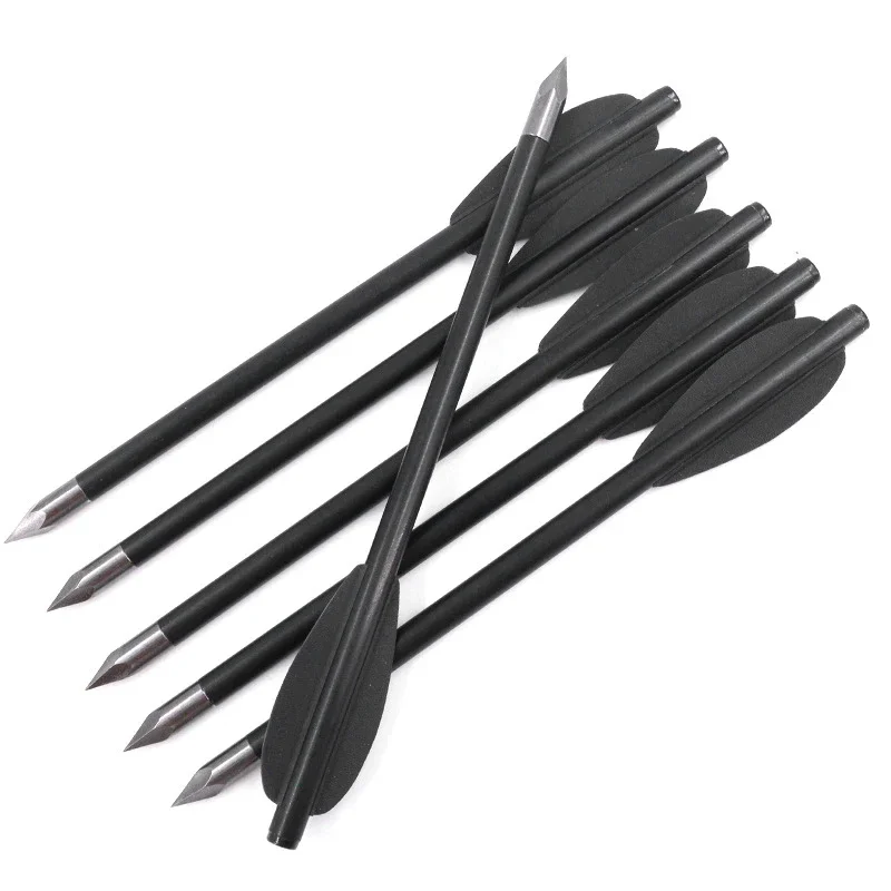 Flechas cortas negras con eje de aluminio y punta de acero - imagen 5