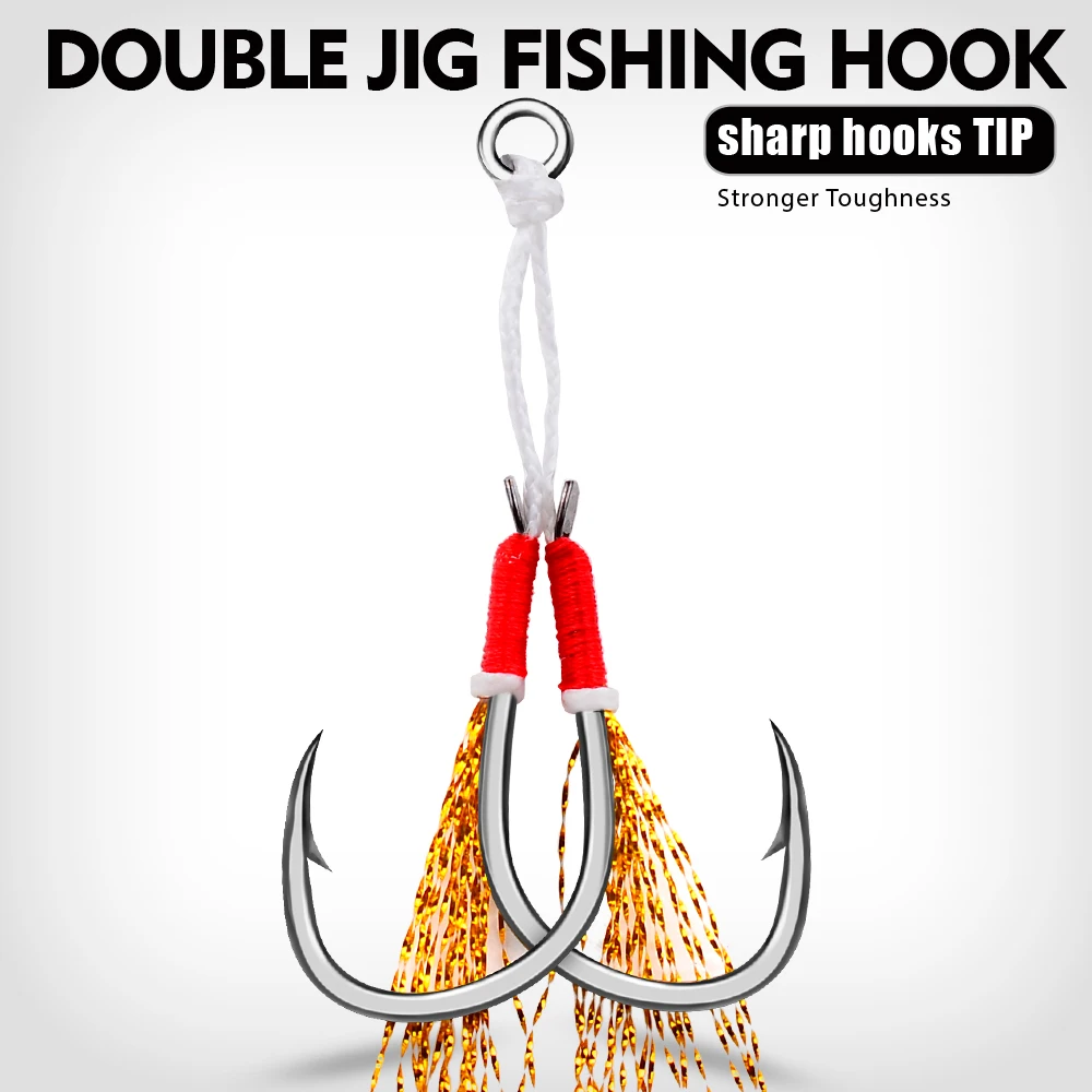 Jigs PROBEROS de jigging lento con plumas y hilo