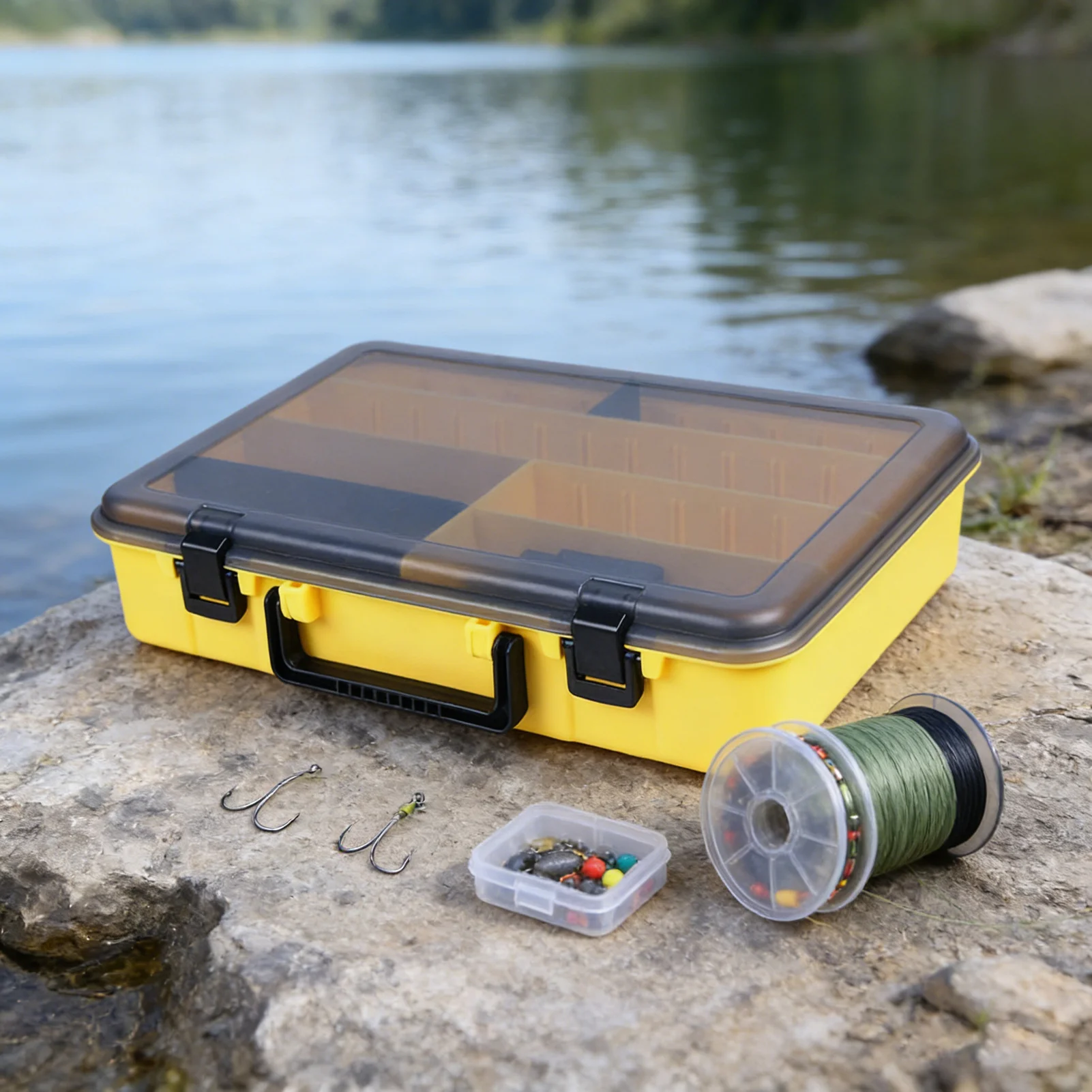 Detalle de la caja de pesca DKSHETOY
