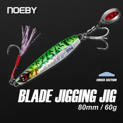 Señuelo Jigging Noeby con cola giratoria de metal – acción rápida