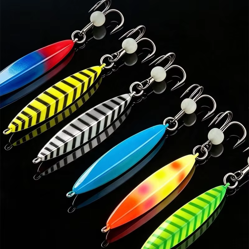 MUKUN Señuelo de pesca en hielo con perlas luminosas y anzuelo triple - imagen 5