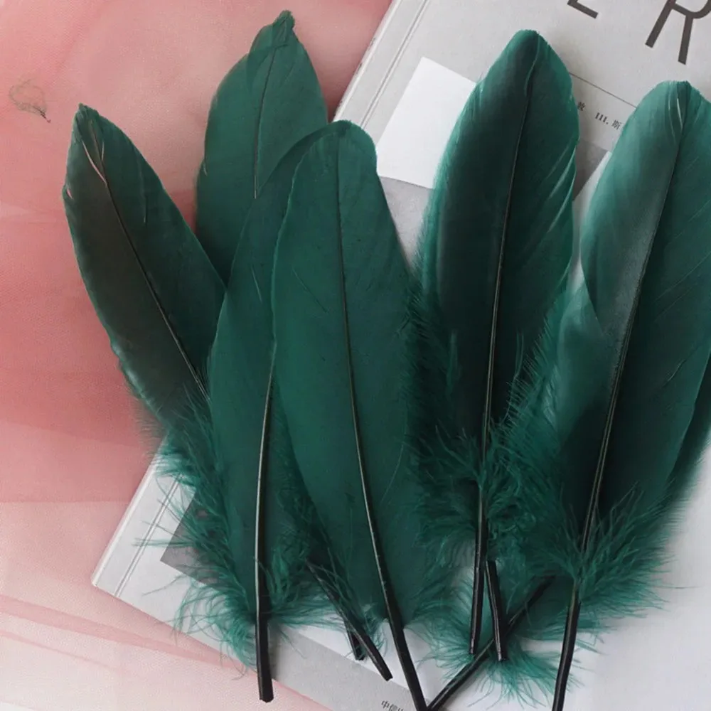 MNFT Plumas de Ganso Verdes Grandes para Mosca Seca - imagen 2