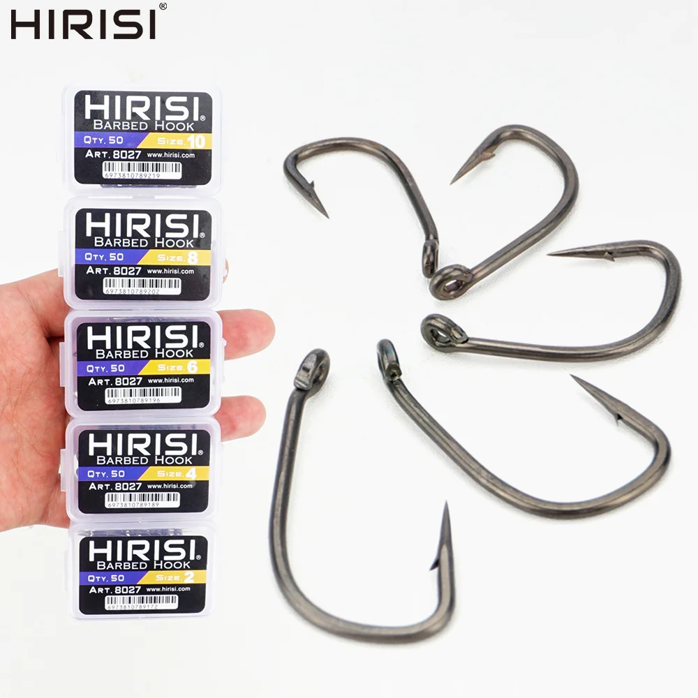 Anzuelos de carpa Hirisi punta garra con barba PTFE acero carbono - imagen 2