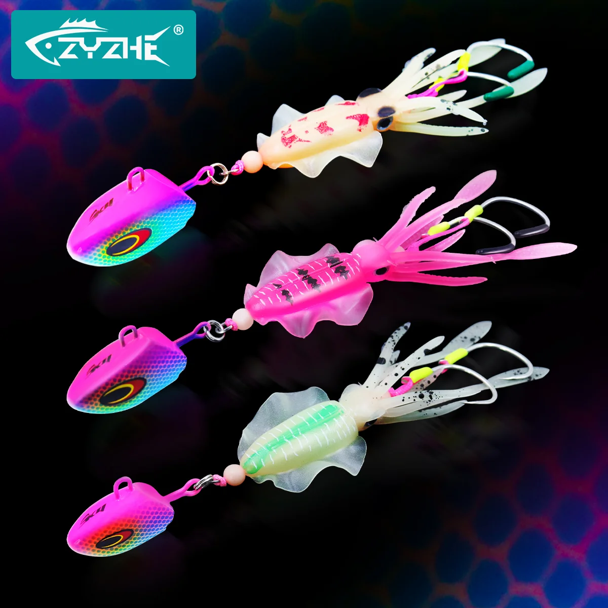 ZYZHE Jig Head Doble para Atún – Anzuelo Refuerzo Pesca de Altura
