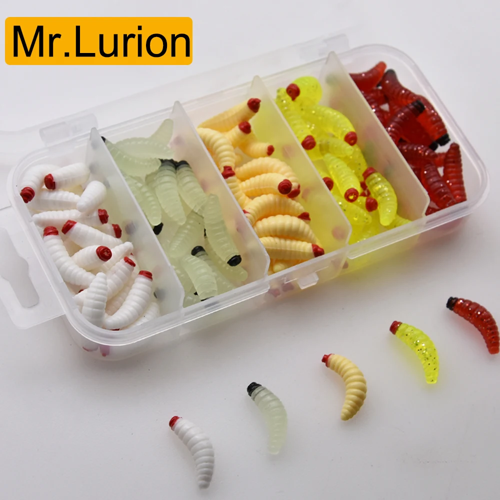 MRLURION vinilo gusano larva blanda para trucha y perca - imagen 5