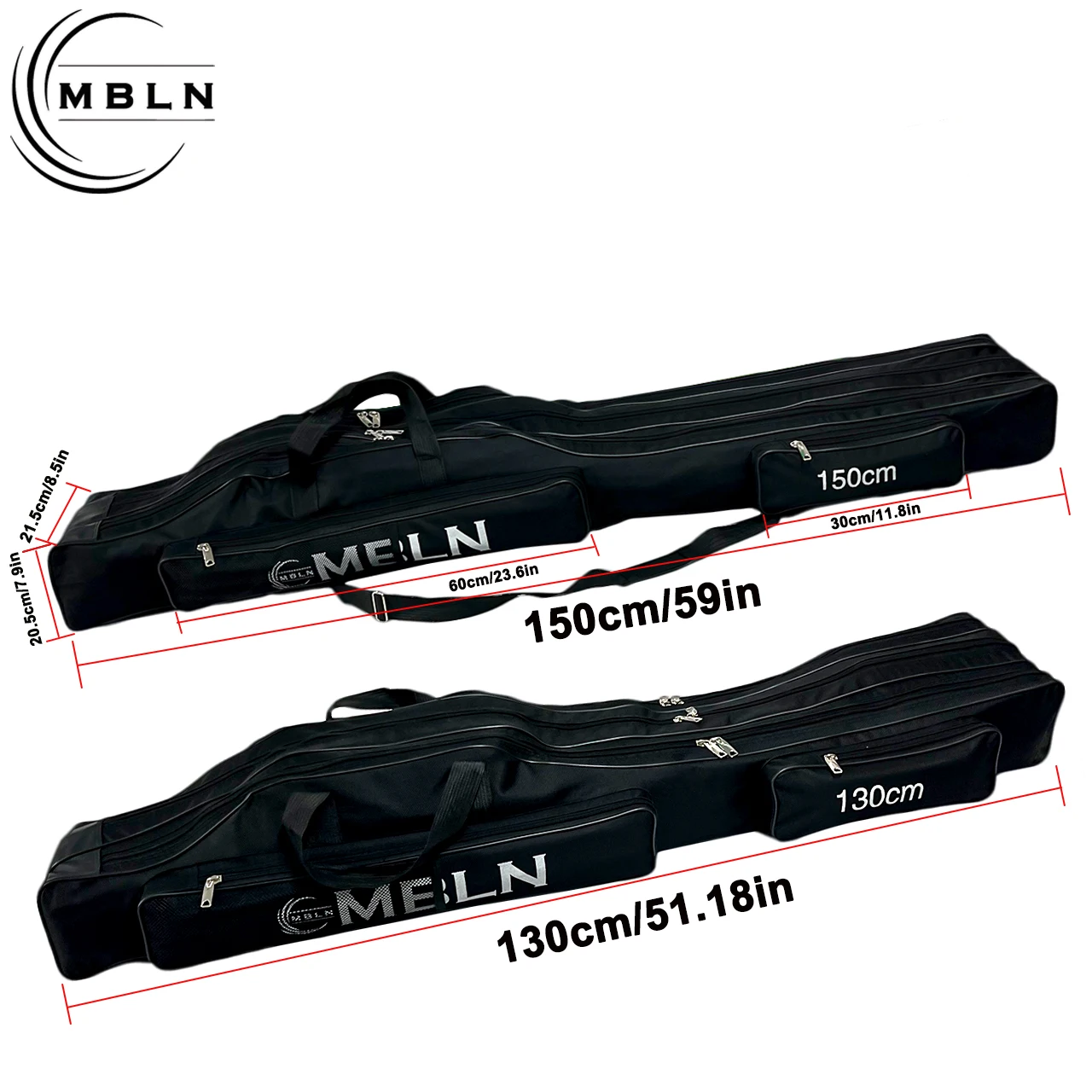 Bolsa para cañas MBLN con protector de cuello y doble cremallera - imagen 4