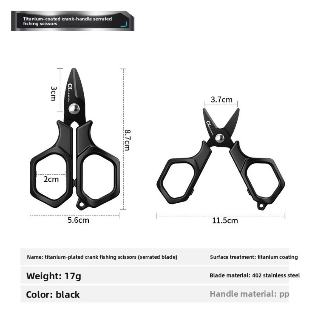 Tijeras Titanio Pesca Acero Inox – Corta Líder y PE Portátiles - imagen 5