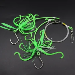 ZYZHE Deep Drop Rig con anzuelo BKK y vinilo pulpo para fondo