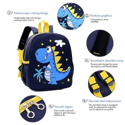 Mochila de dinosaurios de dibujos animados para estudiantes