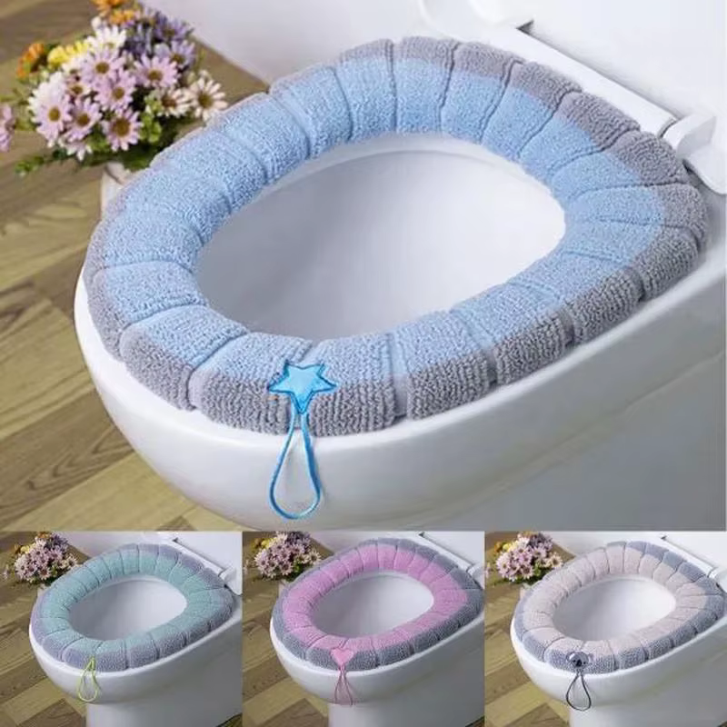 Funda de asiento de inodoro con diseño suave y cálido