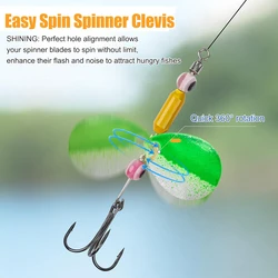 Giratorios acero inoxidable para señuelos lubina y trucha pesca