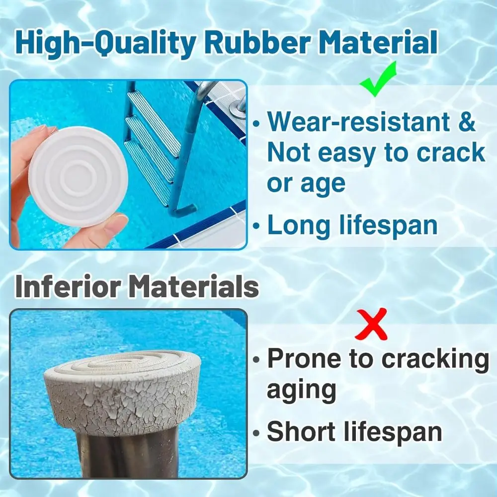 Protectores de goma para escaleras de piscina enterrada