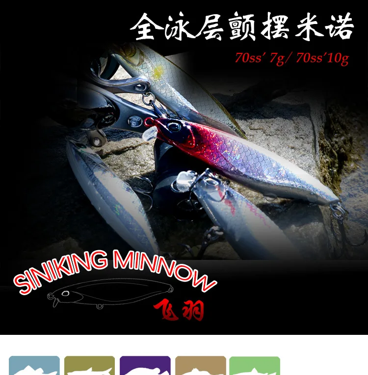 Minnow hundible Swolfy 70 mm