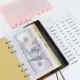 Porta tarjetas A6 de piel PU con hojas sueltas y gran capacidad