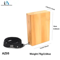 MAXIMUMCATCH Caja para moscas de madera natural con gancho ajustable