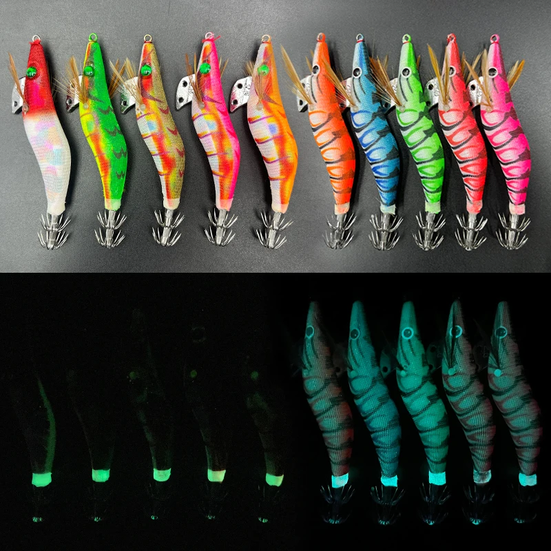 ShareShark Cebo de camarón luminoso con anzuelo para calamar - imagen 4