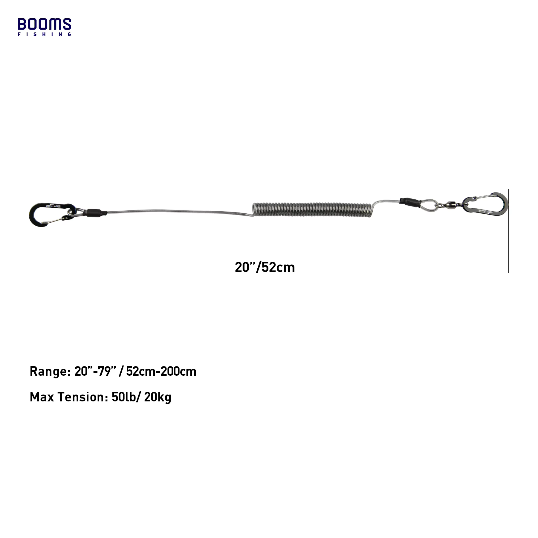 Booms Fishing T02RB1 – Cordón elástico para cañas de pesca en barco y kayak - imagen 2