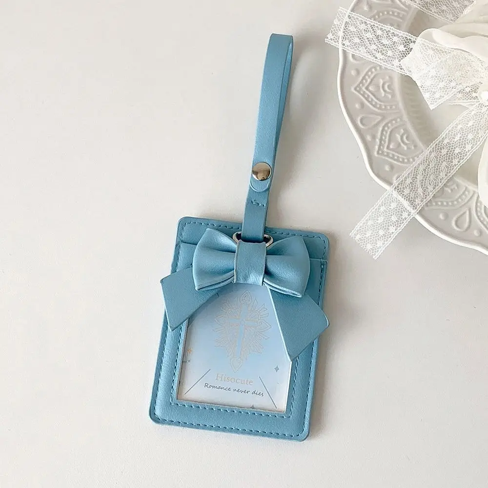 Porta tarjetas de cuero PU con lazo y funda protectora para fotos - imagen 5