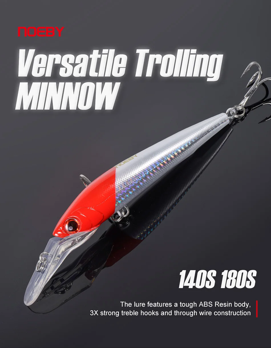 Señuelo NOEBY Trolling Minnow vista frontal