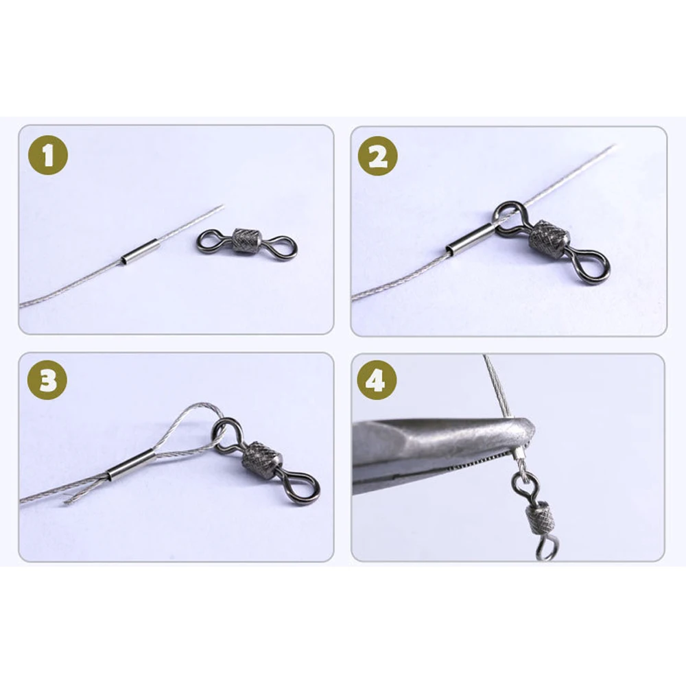 Conectores de latón con tubos engarce de un solo barril para pesca - imagen 4