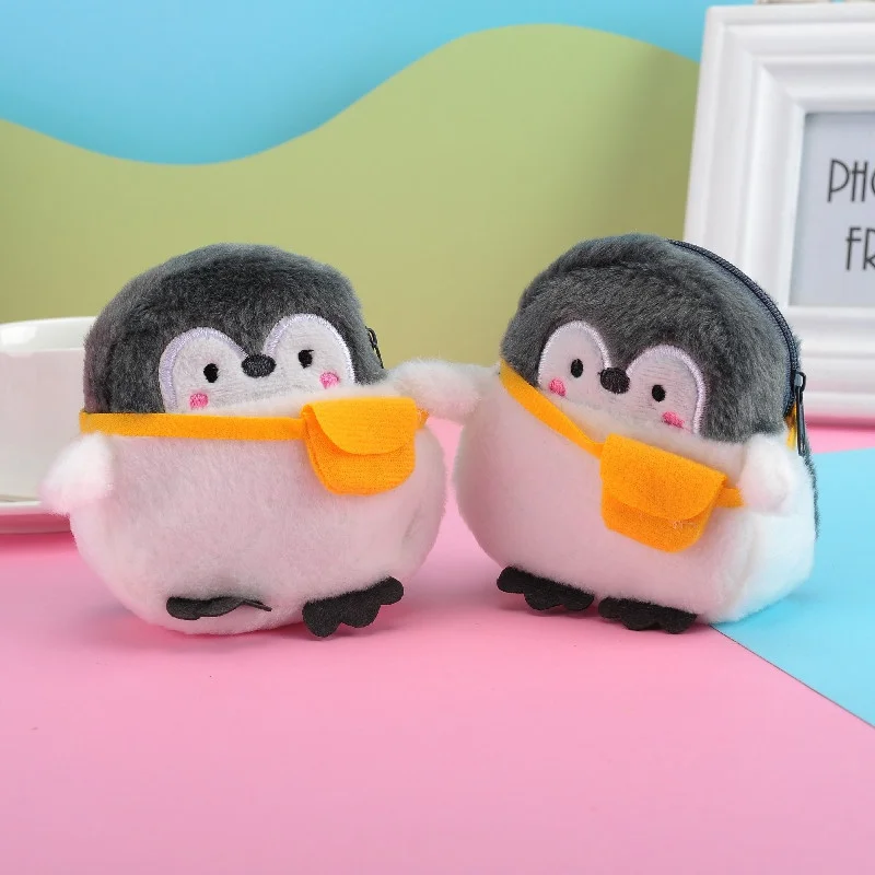 Bolso hombro pingüino kawaii felpa suave – Cartera monedero niñas - imagen 4