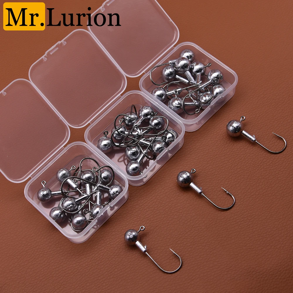 MrLurion Anzuelos Jig Head con púas – cabeza redonda para vinilo - imagen 5
