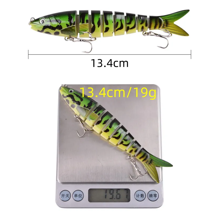 Wobler Vissen Lokken multiarticulado con acción swimbait - imagen 3