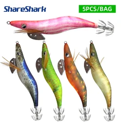 ShareShark Jig luminoso de camarón madera para calamar – paraguas