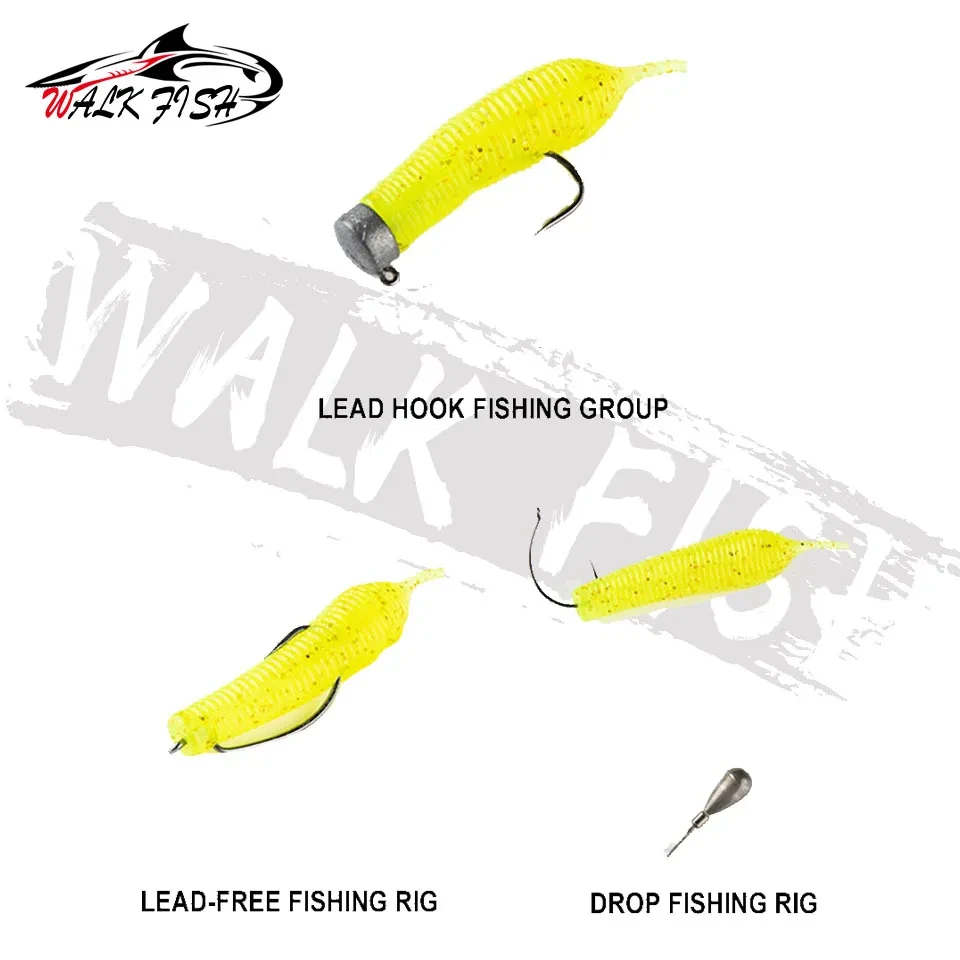 Cebo biónico WALK FISH – Pupa flotante TPR de 5 cm para lubina y mandarín - imagen 4