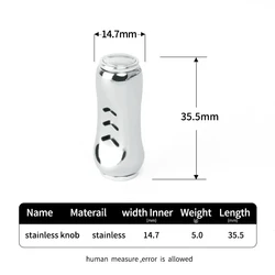 Perilla de Manivela Kawa Acero Inoxidable para Carretes Shimano/Daiwa