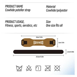 GOUNOD Rodillera ajustable para correr con protector de tendón