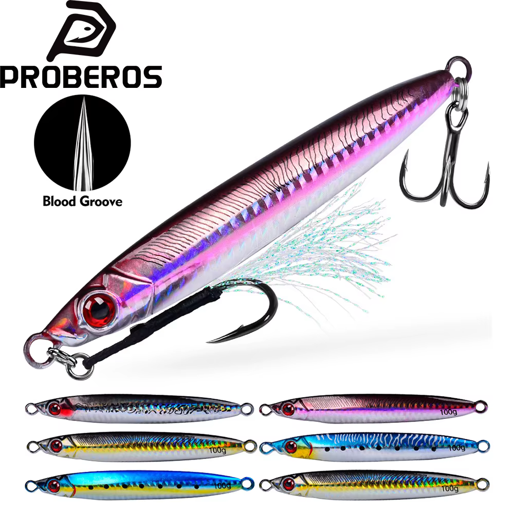 Proberos 14-80G jig hundimiento rápido‑lento – lubina costera - imagen 3