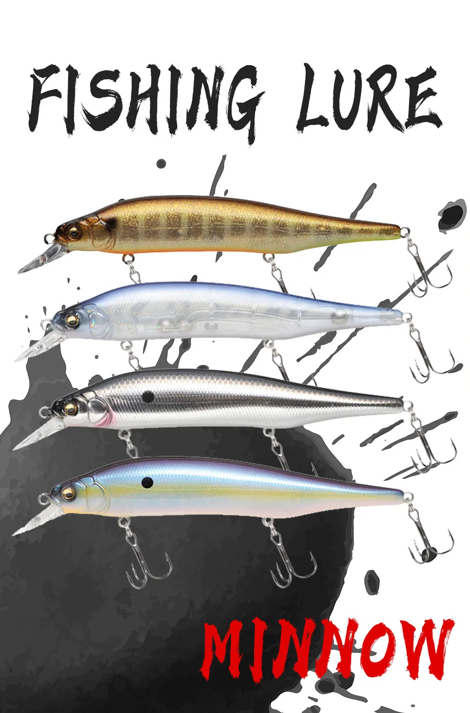 Variedad de colores del señuelo Minnow