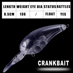Dr.Holife Crankbait flotante sin pintar para bricolaje