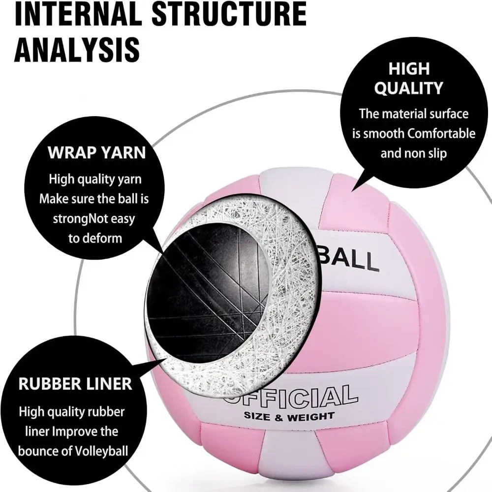 Balón de voleibol talla 5 con superficie antideslizante